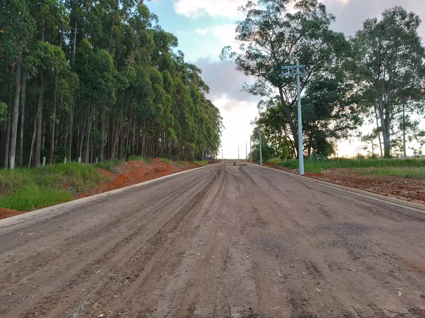 Obra de pavimentação